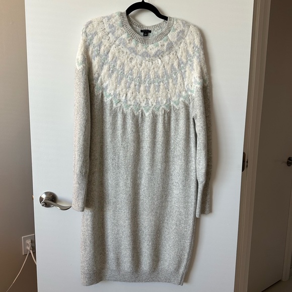 Ann Taylor Fair Isle Sweater Dress - Size L, NWOT - Picture 2 of 6